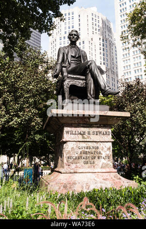 William Henry Seward, Sr.-Statue am Madison Square Park, New York, USA Stockfoto