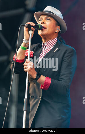 Ska, 2-Tone outfit Die selecter an WeyFest2019 Music Festival. Stockfoto