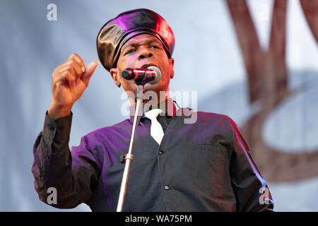 Ska, 2-Tone outfit Die selecter an WeyFest2019 Music Festival. Stockfoto