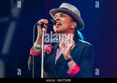 Ska, 2-Tone outfit Die selecter an WeyFest2019 Music Festival. Stockfoto