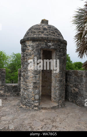 Ein Teil der Presidio Nuestra Señora de Loreto de la Bahia, besser bekannt als Presidio La Bahia, oder einfach La Bahia, fort von der spanischen Armee aufgebaut, die den Kern der Stadt Goliad, Texas wurde Stockfoto