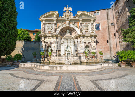 Malerische Anblick in der Villa d'Este in Tivoli, der Provinz Rom in der italienischen Region Latium. Stockfoto