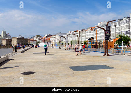 09.20.2018. La Coruna, Spanien. Avenida de la Marina, Coruna, Spanien Stockfoto