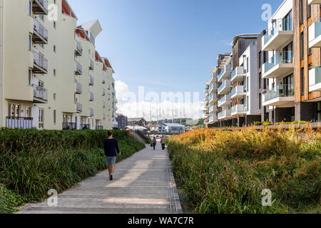 Bristol Harborside, Invicta Waterfront Moderne Apartments, City of Bristol, England, Großbritannien Stockfoto