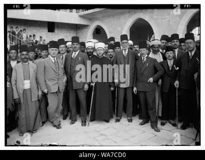 Arabische protest Delegationen, Demonstrationen und Streiks gegen die britische Politik in Palästina (nach dem vorstehenden Unruhen Störungen [1929]). Eine arabische Delegation nach London. Der Protest Delegation von Dezember 1929 Stockfoto