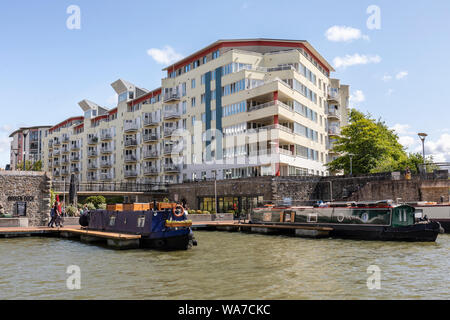 Bristol Harborside, Waterfront Moderne Apartments, City of Bristol, Großbritannien Stockfoto