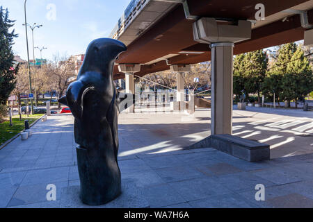 Mère Ubu, von Joan Miro, Open Air Skulptur Museum am Paseo de la Castellana, Madrid, Spanien Stockfoto