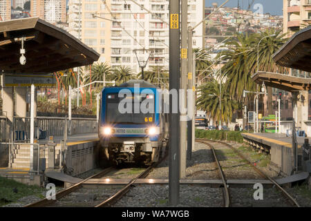 Valparaiso u-Bahn S-Bahn im Bellavista station in Valparaiso, Chile Stockfoto