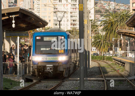 Valparaiso u-Bahn S-Bahn im Bellavista station in Valparaiso, Chile Stockfoto