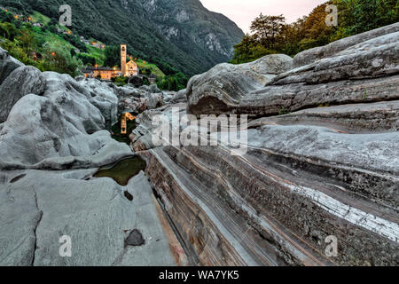 Lavertezzo, Tessin, Schweiz, Europa Stockfoto