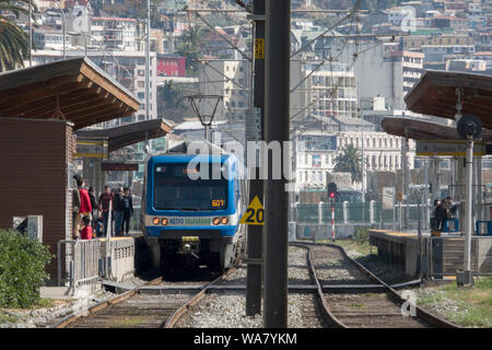 Valparaiso u-Bahn S-Bahn im Bellavista station in Valparaiso, Chile Stockfoto