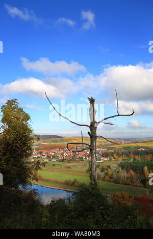 Volkach ist ein sehr bekanntes Weinanbaugebiet in Deutschland, Bayern, Franken Stockfoto