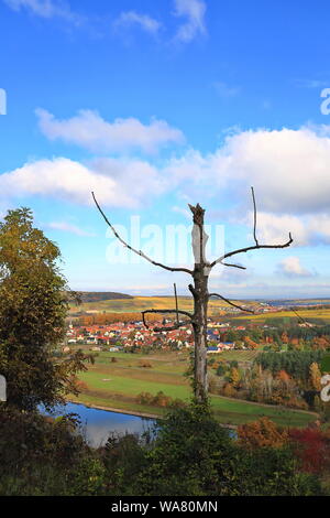 Volkach ist ein sehr bekanntes Weinanbaugebiet in Deutschland, Bayern, Franken Stockfoto