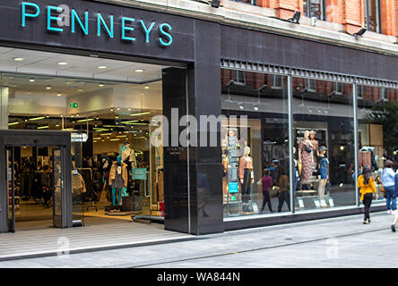 Die ursprüngliche Penneys Store in Mary Street, Dublin, Irland, das 1989 eröffnet wurde. Stockfoto