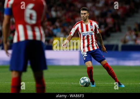 MARIO HERMOSO während der MACTH ATLETICO DE MADRID GEGEN GETAFE CF IN WANDA METROPOLITANO Stadion. Sonntag, den 18. AUGUST 2019. Cordon drücken Sie Stockfoto