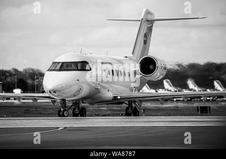 Schweizer Luftwaffe Challenger 604 im Royal International Air Tattoo 2019 Stockfoto