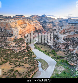 Yampa River bei wagon wheel Punkt übersehen im Dinosaur National Monument, Colorado Stockfoto