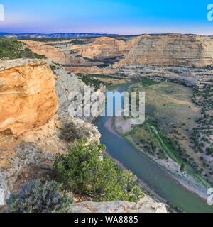 Yampa River bei wagon wheel Punkt übersehen im Dinosaur National Monument, Colorado Stockfoto