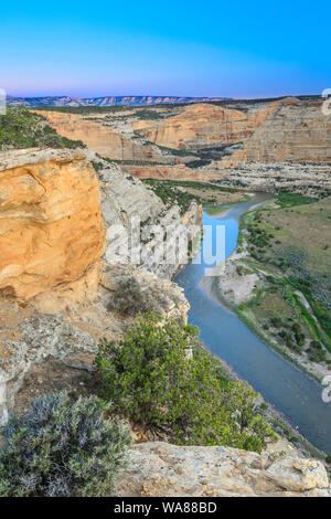 Yampa River bei wagon wheel Punkt übersehen im Dinosaur National Monument, Colorado Stockfoto