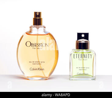 Calvin Klein Obsession & Eternity Eau de Toilette/Aftershave Stockfoto