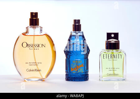 Calvin Klein Obsession & Eternity Eau de Toilette/Aftershave Stockfoto