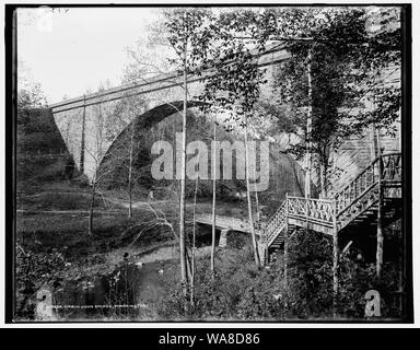 Cabin John Bridge, Washington; Englisch: Union Bogenbrücke, alias Cabin John Bridge, Spanning Cabin John Creek, Montgomery County, Maryland. (Hinweis: Original Titel angibt, Washington, D.C. falsch ist.) Stockfoto