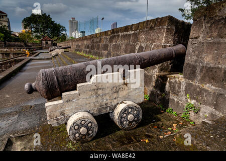 Alte Stadtmauern, Intramuros, Manila, Philippinen Stockfoto