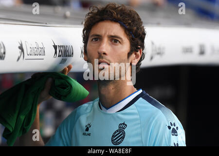 Barcelona, Spanien. 18 Aug, 2019. Esteban Granero der RCD Espanyol während des Spiels RCD Espanyol v FC Sevilla, der LaLiga Saison 2019/2019, Datum 1. RCDE Stadion. Barcelona, Spanien, 18. Aug 2019. Credit: PRESSINPHOTO/Alamy leben Nachrichten Stockfoto