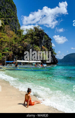 Serenity Strand, El Nido, Palawan, Philippinen Stockfoto