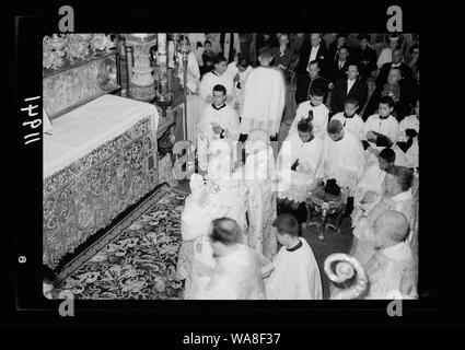 Kalender der religiösen Zeremonien in Jer. [D. h., Jerusalem] Ostern 1941 Stockfoto