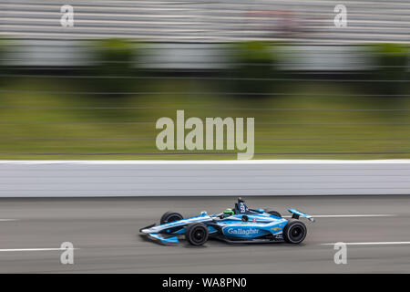 August 17, 2019, langen Teich, Pennsylvania, USA: CONOR DALY (59) der Vereinigten Staaten Praktiken für die ABC-Versorgung 500 bei Pocono Raceway in langen Teich, Pennsylvania. (Bild: © Colin J Mayr Schleifstein Medien/ASP) Stockfoto