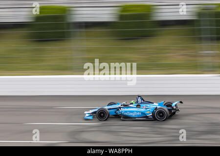 August 17, 2019, langen Teich, Pennsylvania, USA: CONOR DALY (59) der Vereinigten Staaten Praktiken für die ABC-Versorgung 500 bei Pocono Raceway in langen Teich, Pennsylvania. (Bild: © Colin J Mayr Schleifstein Medien/ASP) Stockfoto