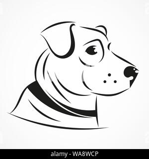 Vektor Silhouette von Hunden, isoliert auf einen Hintergrund. Vector Illustration Stock Vektor