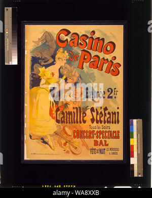 Casino de Paris, Plakat, von Jules Chéret. Français: Affiche Casino de Paris, par Jules Chéret. Stockfoto