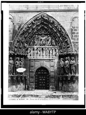 Catedral de Burgos. Puerta de la alta Coroneria Stockfoto