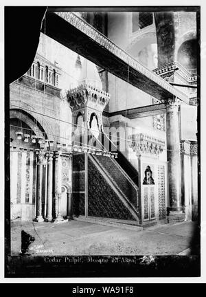 Cedar Kanzel, Moschee el Aksa [d. h., al-Aqsa] Stockfoto