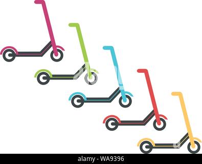 Farbige scooter Symbol Stock Vektor