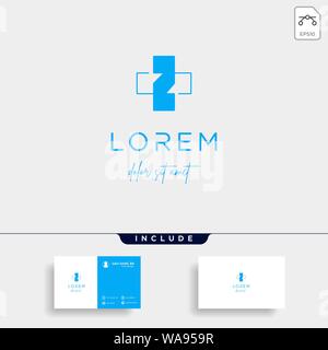 Z medizinische cross Logo vektor design Illustration Stock Vektor
