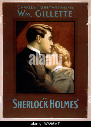 Charles Frohman präsentiert William Gillette in Sherlock Holmes Stockfoto