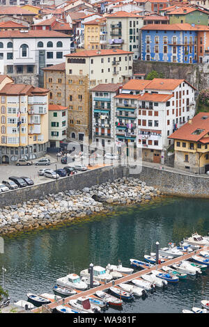 Spanische traditionelle Fischerhafen Dorf Mutriku, dem Baskenland. Spanien Stockfoto