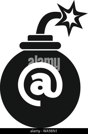 Mail bombe Symbol. Einfache Abbildung: mail Bombe vektor Symbol für Web Design auf weißem Hintergrund Stock Vektor
