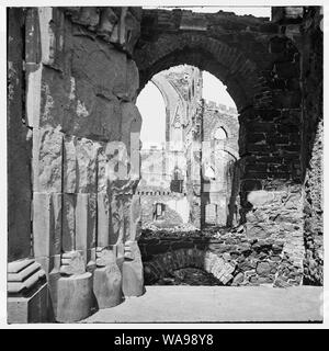 Charleston, South Carolina. Ruinen der römischen katholischen Kathedrale. Innenansicht Stockfoto