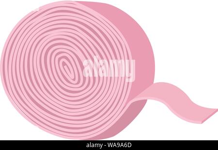 Gummi Ribbon Symbol. Cartoon von Gum ribbon Vektor Symbol für Web Design auf weißem Hintergrund Stock Vektor