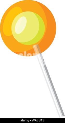 Orange lollipop Symbol. Cartoon von Orange lollipop Vektor Symbol für Web Design auf weißem Hintergrund Stock Vektor