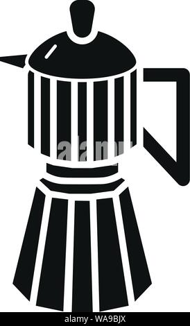 Kaffee Wasserkocher Symbol. Einfache Abbildung: Kaffee Wasserkocher vektor Symbol für Web Design auf weißem Hintergrund Stock Vektor