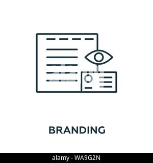 Symbol für Branding-Vektor. Kreative Zeichen aus Werbung Icons Sammlung. Gefülltes flaches Branding-Symbol für Computer und Mobilgeräte Stock Vektor