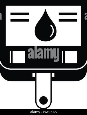 Medizinische glucometer Symbol, einfachen Stil Stock Vektor