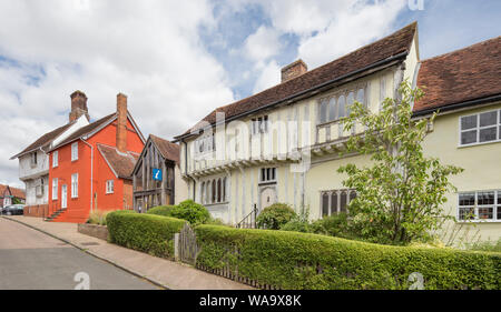 Die malerischen mittelalterlichen Dorf Lavenham, Suffolk, England, Großbritannien Stockfoto