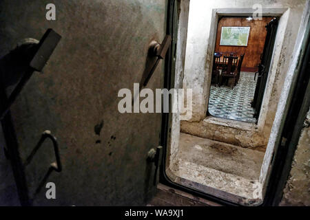 Hanoi, Vietnam - 30. August: Bunker von General Vo Nguyen Giap im Thang Long Zitadelle am 30. August, 2018 in Hanoi, Vietnam. Stockfoto