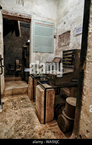 Hanoi, Vietnam - 30. August: Bunker von General Vo Nguyen Giap im Thang Long Zitadelle am 30. August, 2018 in Hanoi, Vietnam. Stockfoto